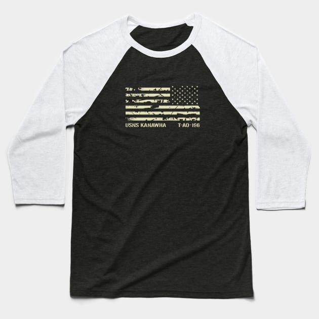 USNS Kanawha Baseball T-Shirt by Jared S Davies